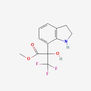 molecular formula C12H12F3NO3 B4303687 methyl 2-(2,3-dihydro-1H-indol-7-yl)-3,3,3-trifluoro-2-hydroxypropanoate 