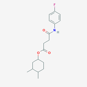 molecular formula C18H24FNO3 B4303708 3,4-dimethylcyclohexyl 4-[(4-fluorophenyl)amino]-4-oxobutanoate 