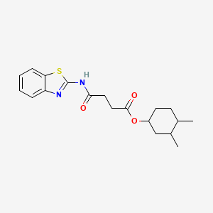 molecular formula C19H24N2O3S B4303715 3,4-dimethylcyclohexyl 4-(1,3-benzothiazol-2-ylamino)-4-oxobutanoate 