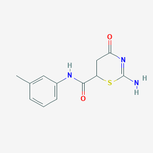 2-amino-N-(3-methylphenyl)-4-oxo-5,6-dihydro-4H-1,3-thiazine-6-carboxamide