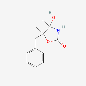 molecular formula C12H15NO3 B4303730 5-benzyl-4-hydroxy-4,5-dimethyl-1,3-oxazolidin-2-one 