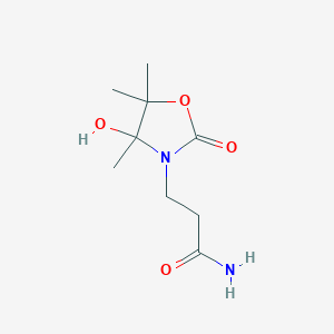 molecular formula C9H16N2O4 B4303753 3-(4-hydroxy-4,5,5-trimethyl-2-oxo-1,3-oxazolidin-3-yl)propanamide 