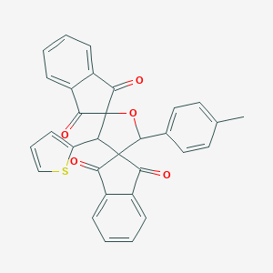molecular formula C31H20O5S B430377 2'-(4-Methylphenyl)-4'-(2-thienyl)-1,1'',3,3''-tetraoxo-dispiro[indane-2,3'-tetrahydrofuran-5',2''-indane] 