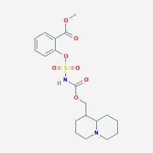 molecular formula C19H26N2O7S B4303792 methyl 2-[({[(octahydro-2H-quinolizin-1-ylmethoxy)carbonyl]amino}sulfonyl)oxy]benzoate 
