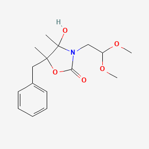 molecular formula C16H23NO5 B4303830 5-benzyl-3-(2,2-dimethoxyethyl)-4-hydroxy-4,5-dimethyl-1,3-oxazolidin-2-one 