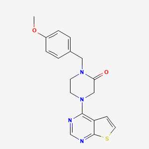 molecular formula C18H18N4O2S B4303846 1-(4-methoxybenzyl)-4-thieno[2,3-d]pyrimidin-4-yl-2-piperazinone 