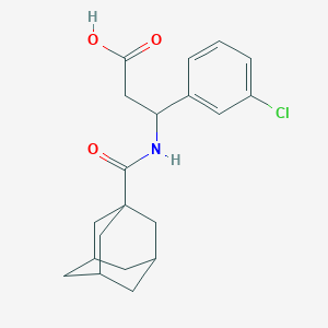 molecular formula C20H24ClNO3 B4303847 3-[(1-adamantylcarbonyl)amino]-3-(3-chlorophenyl)propanoic acid 