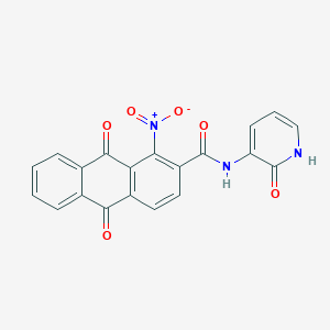 1-nitro-9,10-dioxo-N-(2-oxo-1,2-dihydropyridin-3-yl)-9,10-dihydroanthracene-2-carboxamide