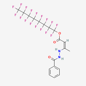 molecular formula C19H11F17N2O3 B4303911 heptadecafluorooctyl 3-(2-benzoylhydrazino)but-2-enoate 