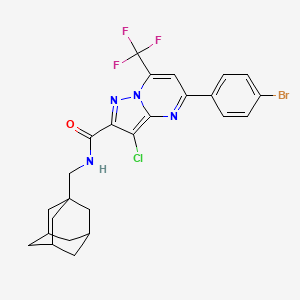 molecular formula C25H23BrClF3N4O B4303944 N-(1-adamantylmethyl)-5-(4-bromophenyl)-3-chloro-7-(trifluoromethyl)pyrazolo[1,5-a]pyrimidine-2-carboxamide 