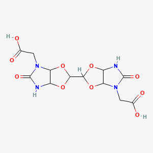 molecular formula C12H14N4O10 B4303945 2,2'-(5,5'-dioxooctahydro-2H,2'H,4H,4'H-2,2'-bi[1,3]dioxolo[4,5-d]imidazole-4,4'-diyl)diacetic acid 