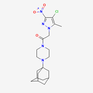 1-(1-adamantyl)-4-[(4-chloro-5-methyl-3-nitro-1H-pyrazol-1-yl)acetyl]piperazine