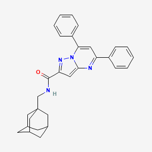 molecular formula C30H30N4O B4304064 N-(1-adamantylmethyl)-5,7-diphenylpyrazolo[1,5-a]pyrimidine-2-carboxamide 