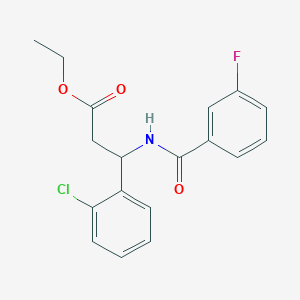 molecular formula C18H17ClFNO3 B4304071 ethyl 3-(2-chlorophenyl)-3-[(3-fluorobenzoyl)amino]propanoate 