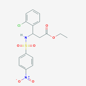ethyl 3-(2-chlorophenyl)-3-{[(4-nitrophenyl)sulfonyl]amino}propanoate