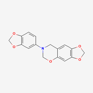 7-(1,3-benzodioxol-5-yl)-7,8-dihydro-6H-[1,3]dioxolo[4,5-g][1,3]benzoxazine