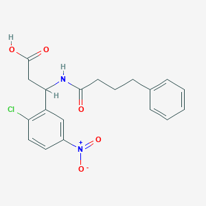 3-(2-chloro-5-nitrophenyl)-3-[(4-phenylbutanoyl)amino]propanoic acid