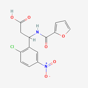 molecular formula C14H11ClN2O6 B4304240 3-(2-chloro-5-nitrophenyl)-3-(2-furoylamino)propanoic acid 