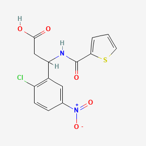 molecular formula C14H11ClN2O5S B4304242 3-(2-chloro-5-nitrophenyl)-3-[(2-thienylcarbonyl)amino]propanoic acid 