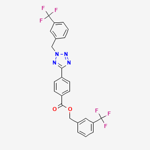 molecular formula C24H16F6N4O2 B4304257 3-(trifluoromethyl)benzyl 4-{2-[3-(trifluoromethyl)benzyl]-2H-tetrazol-5-yl}benzoate 