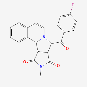 molecular formula C22H17FN2O3 B4304279 8-(4-fluorobenzoyl)-10-methyl-11a,11b-dihydro-8H-pyrrolo[3',4':3,4]pyrrolo[2,1-a]isoquinoline-9,11(8aH,10H)-dione 