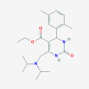 molecular formula C22H33N3O3 B4304309 ethyl 6-[(diisopropylamino)methyl]-4-(2,5-dimethylphenyl)-2-oxo-1,2,3,4-tetrahydropyrimidine-5-carboxylate 