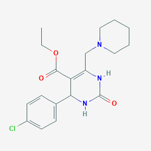 ethyl 4-(4-chlorophenyl)-2-oxo-6-(piperidin-1-ylmethyl)-1,2,3,4-tetrahydropyrimidine-5-carboxylate
