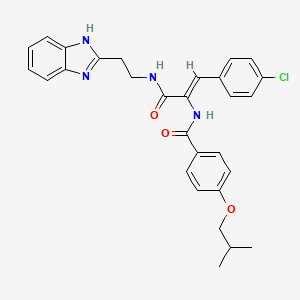 molecular formula C29H29ClN4O3 B4304335 N-[1-({[2-(1H-benzimidazol-2-yl)ethyl]amino}carbonyl)-2-(4-chlorophenyl)vinyl]-4-isobutoxybenzamide 