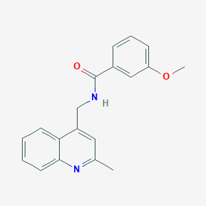 3-methoxy-N-[(2-methylquinolin-4-yl)methyl]benzamide