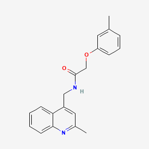 2-(3-methylphenoxy)-N-[(2-methylquinolin-4-yl)methyl]acetamide