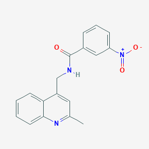 molecular formula C18H15N3O3 B4304360 N-[(2-methylquinolin-4-yl)methyl]-3-nitrobenzamide 