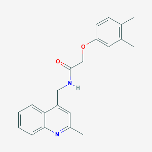 molecular formula C21H22N2O2 B4304364 2-(3,4-dimethylphenoxy)-N-[(2-methylquinolin-4-yl)methyl]acetamide 
