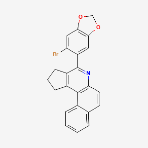 molecular formula C23H16BrNO2 B4304398 4-(6-bromo-1,3-benzodioxol-5-yl)-2,3-dihydro-1H-benzo[f]cyclopenta[c]quinoline 