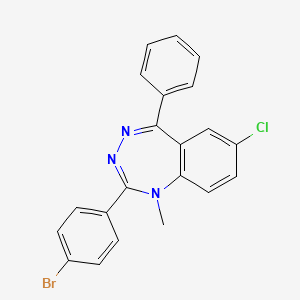 molecular formula C21H15BrClN3 B4304406 2-(4-bromophenyl)-7-chloro-1-methyl-5-phenyl-1H-1,3,4-benzotriazepine 
