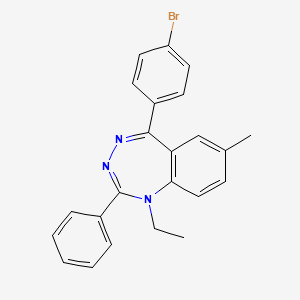 molecular formula C23H20BrN3 B4304415 5-(4-bromophenyl)-1-ethyl-7-methyl-2-phenyl-1H-1,3,4-benzotriazepine 