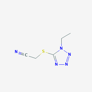 molecular formula C5H7N5S B4304420 [(1-ethyl-1H-tetrazol-5-yl)thio]acetonitrile 