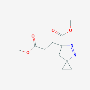 molecular formula C11H16N2O4 B4304421 methyl 6-(3-methoxy-3-oxopropyl)-4,5-diazaspiro[2.4]hept-4-ene-6-carboxylate 