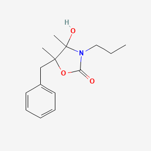 molecular formula C15H21NO3 B4304478 5-benzyl-4-hydroxy-4,5-dimethyl-3-propyl-1,3-oxazolidin-2-one 