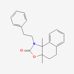 molecular formula C21H23NO2 B4304492 3a,9b-dimethyl-1-(2-phenylethyl)-3a,4,5,9b-tetrahydronaphtho[1,2-d][1,3]oxazol-2(1H)-one 