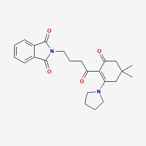 2-[4-(4,4-dimethyl-6-oxo-2-pyrrolidin-1-ylcyclohex-1-en-1-yl)-4-oxobutyl]-1H-isoindole-1,3(2H)-dione