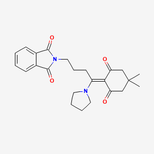 molecular formula C24H28N2O4 B4304523 2-[4-(4,4-dimethyl-2,6-dioxocyclohexylidene)-4-pyrrolidin-1-ylbutyl]-1H-isoindole-1,3(2H)-dione 