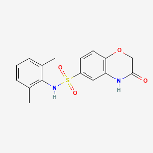 molecular formula C16H16N2O4S B4304527 N-(2,6-dimethylphenyl)-3-oxo-3,4-dihydro-2H-1,4-benzoxazine-6-sulfonamide 