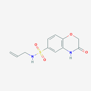 molecular formula C11H12N2O4S B4304535 N-allyl-3-oxo-3,4-dihydro-2H-1,4-benzoxazine-6-sulfonamide 