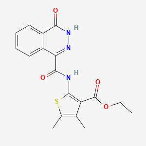molecular formula C18H17N3O4S B4304541 ethyl 4,5-dimethyl-2-{[(4-oxo-3,4-dihydrophthalazin-1-yl)carbonyl]amino}thiophene-3-carboxylate 