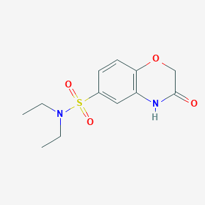 molecular formula C12H16N2O4S B4304543 N,N-diethyl-3-oxo-3,4-dihydro-2H-1,4-benzoxazine-6-sulfonamide 