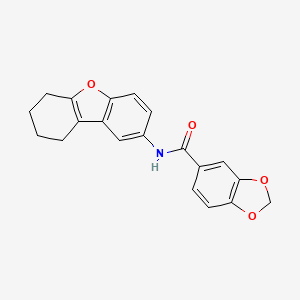 molecular formula C20H17NO4 B4304582 N-(6,7,8,9-tetrahydrodibenzo[b,d]furan-2-yl)-1,3-benzodioxole-5-carboxamide 