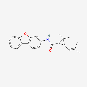molecular formula C22H23NO2 B4304621 N-dibenzo[b,d]furan-3-yl-2,2-dimethyl-3-(2-methylprop-1-en-1-yl)cyclopropanecarboxamide 