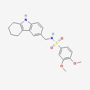 molecular formula C21H24N2O4S B4304636 3,4-dimethoxy-N-(2,3,4,9-tetrahydro-1H-carbazol-6-ylmethyl)benzenesulfonamide 