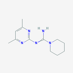 molecular formula C12H19N5 B430466 N'-(4,6-dimethylpyrimidin-2-yl)piperidine-1-carboximidamide 