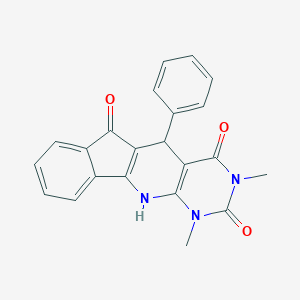 molecular formula C22H17N3O3 B430467 1,3-dimethyl-5-phenyl-5,11-dihydro-1H-indeno[2',1':5,6]pyrido[2,3-d]pyrimidine-2,4,6(3H)-trione CAS No. 24680-24-8